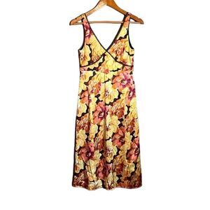 J. Crew 100% silk floral sleeveless dress. Size 0